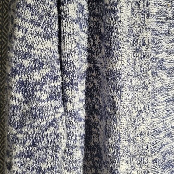 Gap Blue & White Speckle Open Knit Cardigan Sweater Size Large - Picture 4 of 5